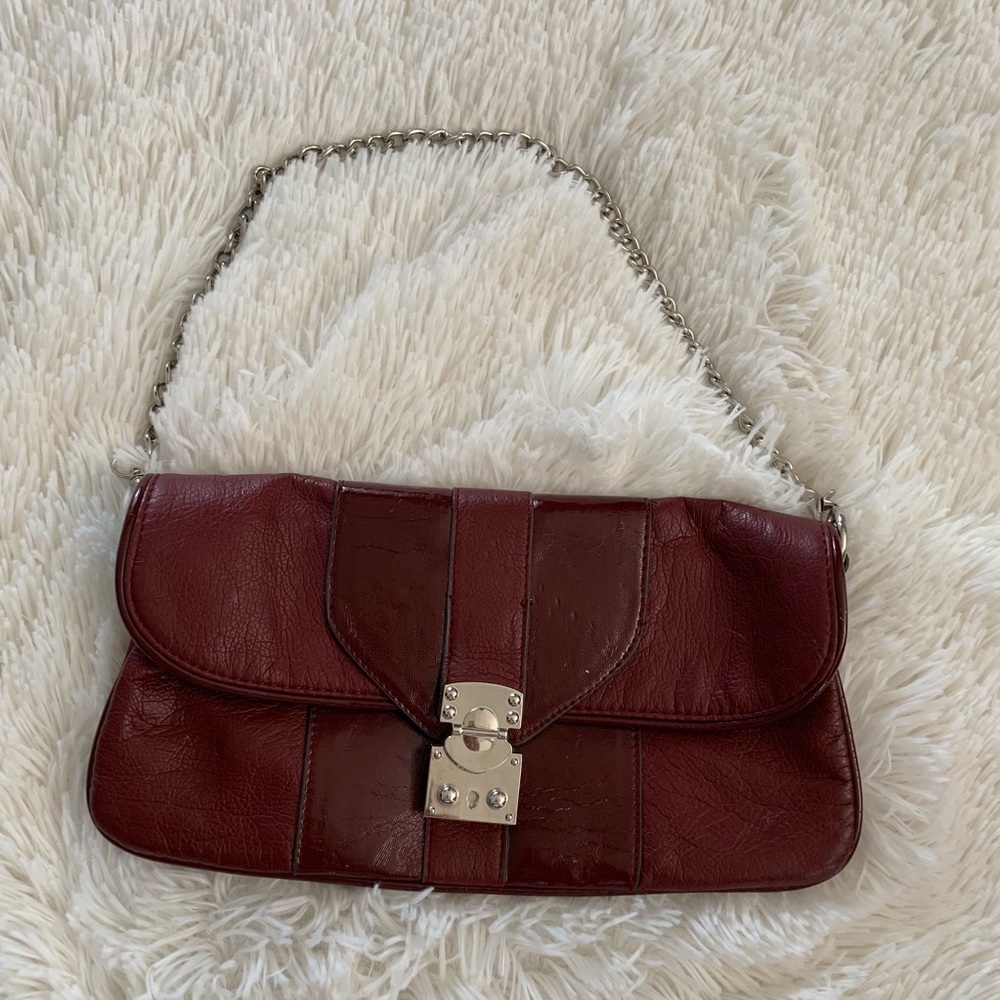 MAROON HANDBAG/CLUTCH